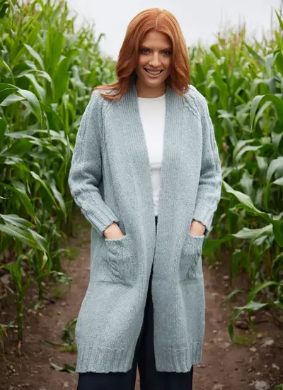 Sofia Wool Cashmere Long Cardigan 